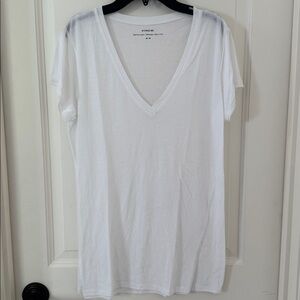 Vince Essential Pima Cotton White V-Neck T-Shirt New